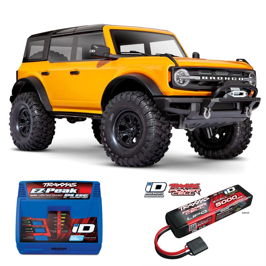 [Dış] Traxxas TRX-4 Bronco 2021 - Cyber Orange araç EZ-Peak Plus şarj ve Power Cell 3S LiPo combo