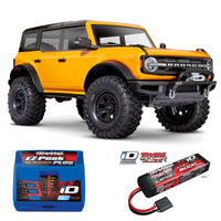 [Dış] Traxxas TRX-4 Bronco 2021 - Cyber Orange araç EZ-Peak Plus şarj ve Power Cell 3S LiPo combo