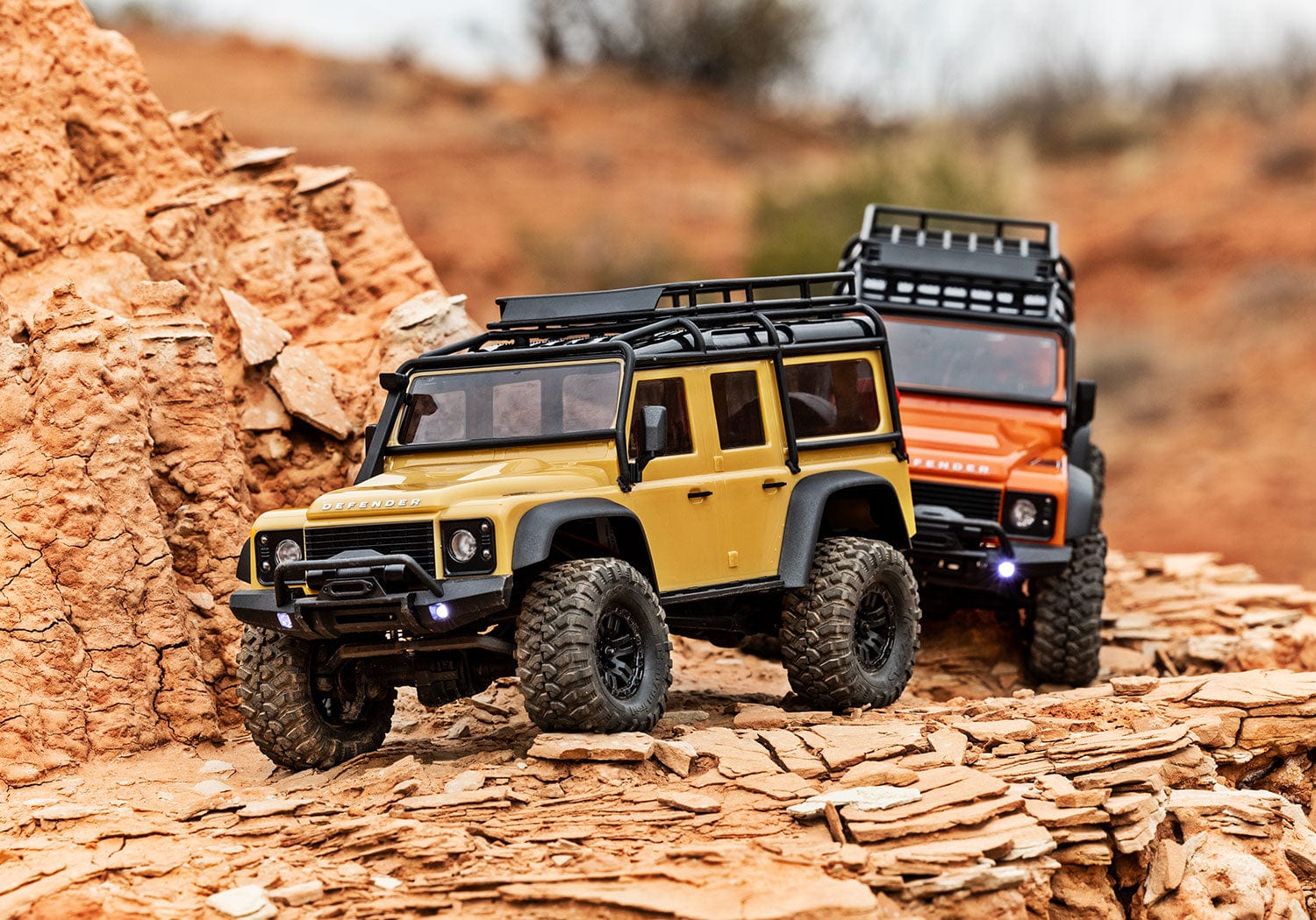 [Action] Traxxas TRX-4M Defender - iki araç kaya engelinde tırmanırken