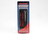 7075-T6 red-anodized aluminum TUBES toe links (128mm, fits front or rear) (2)/ rod ends, rear (4)/ rod ends, front (4)/ wrench (1)