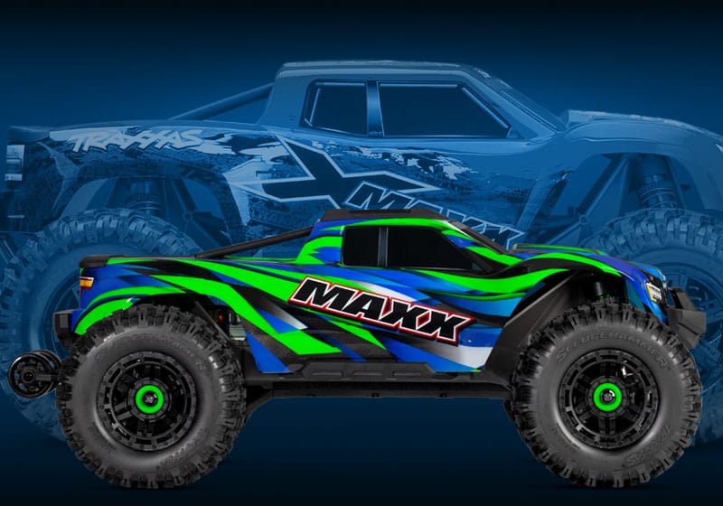 [Boyut] Traxxas Wide Maxx - Ana Maxx ile ölçek karşılaştırma yeşil