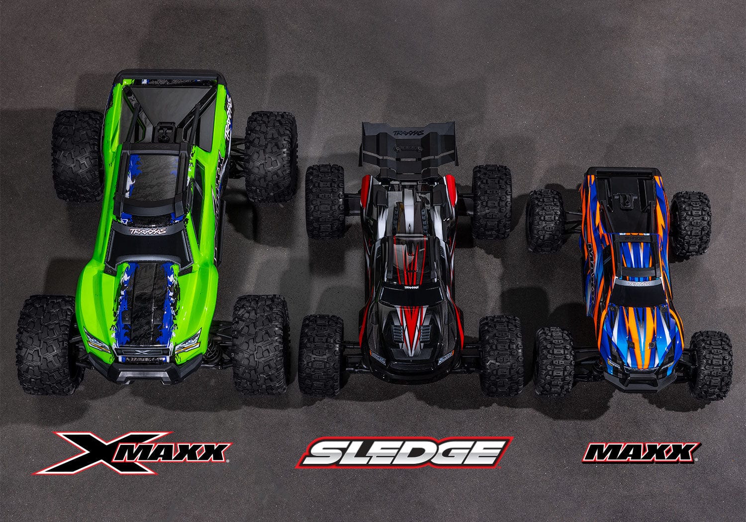 [Boyut] Traxxas Sledge - X-Maxx ve Maxx ile boyut karşılaştırması