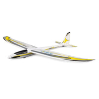 [Dış] E-Flite Conscendo Evolution 1.5m - Beyaz ve sarı planör gövdesi, stüdyo çekimi