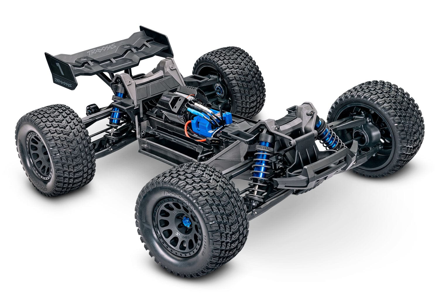 [Motor] Traxxas XRT 4WD - kasasız şasi, mavi amortisörler, motor ve ESC