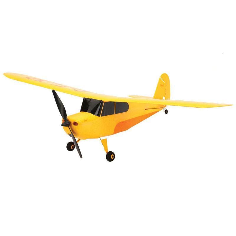 [Dış] HobbyZone Champ RTF - Sarı gövdeli klasik tasarımlı RC uçak stüdyo çekimi