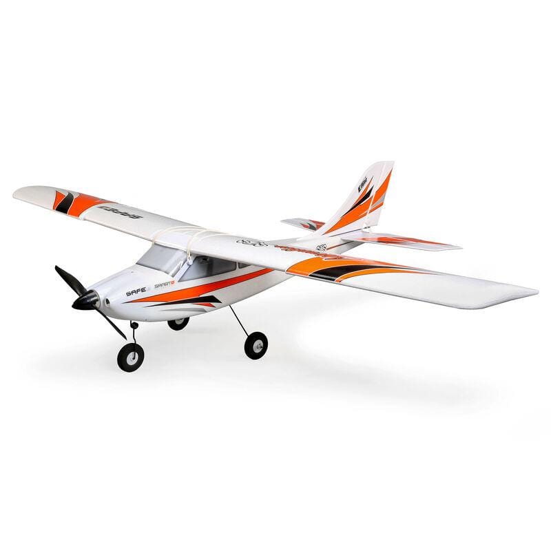 [Dış] E-Flite Apprentice STS 1.5m - Turuncu beyaz eğitim uçağı, stüdyo çekimi