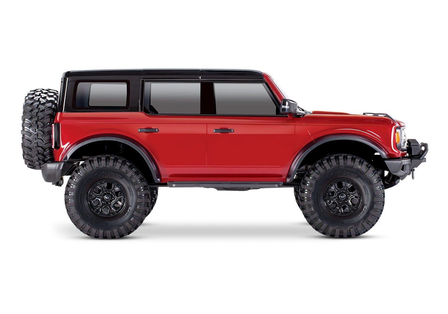 [Dış] Traxxas TRX-4 Bronco 2021 - kırmızı araç stüdyo tam yan profil