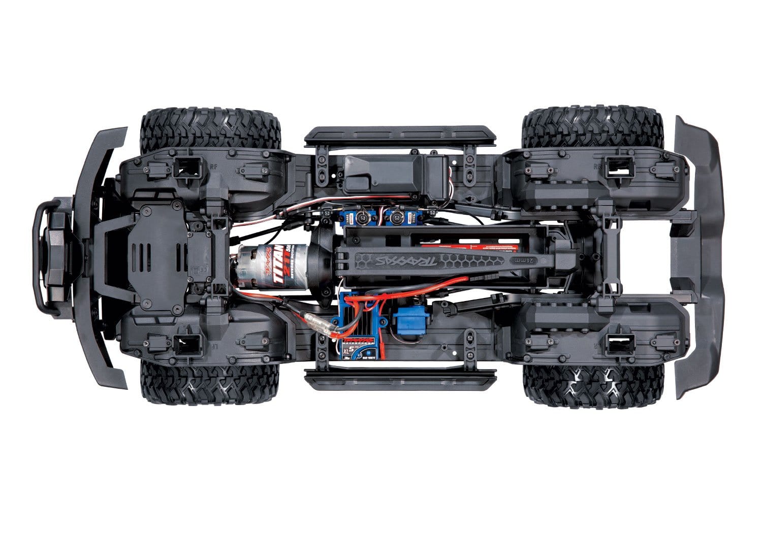 [Motor] Traxxas Bronco Combo - şasi alt görünüm, Titan motor ve XL-5 ESC