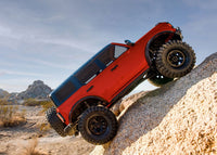 [Action] Traxxas TRX-4 Bronco 2021 - kırmızı araç kayalık arazide dik tırmanış