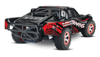 [Dış] Traxxas Nitro Slash - kırmızı siyah Traxxas kaplamalı stüdyo arkadan çapraz görünüm