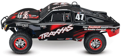 [Dış] Traxxas Slayer Pro - stüdyo çekimi tam araç yandan siyah kırmızı 47 numara